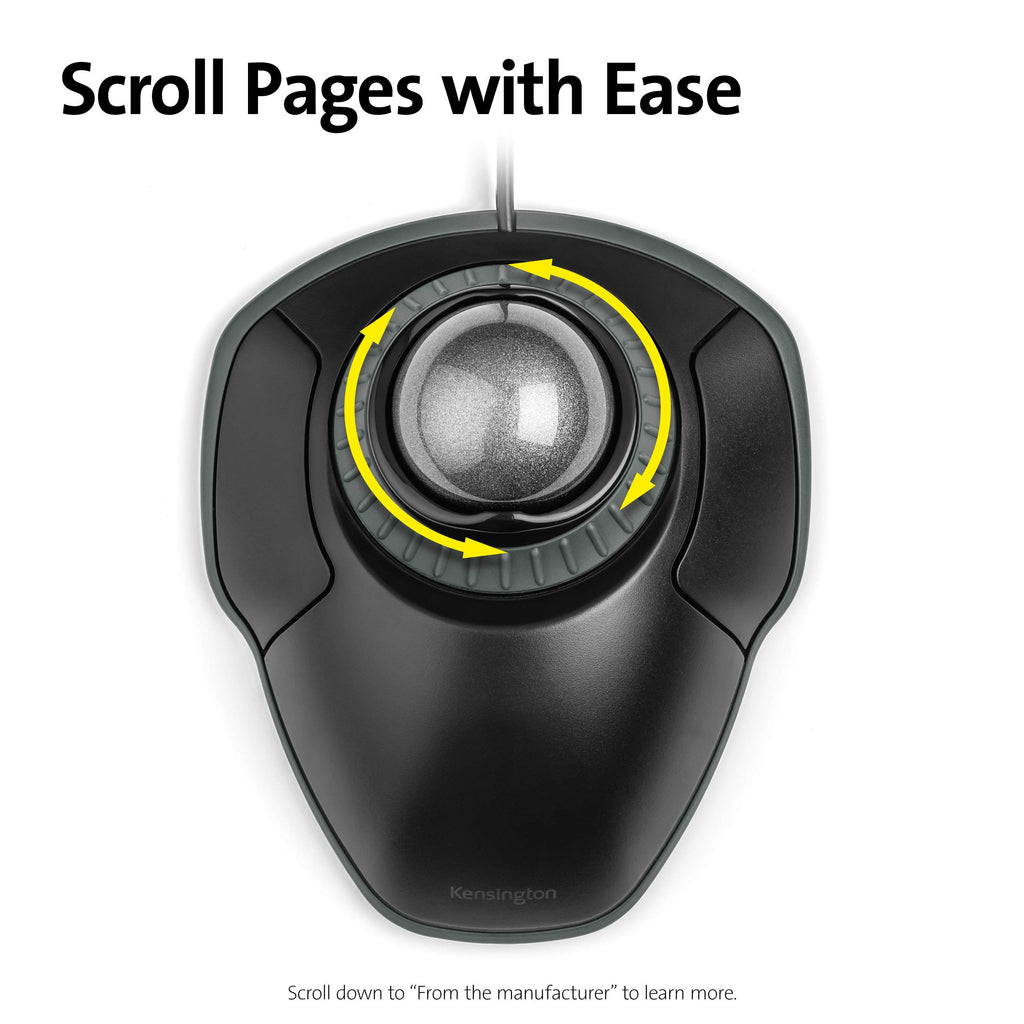Black-Grey Trackball Mouse with Scroll Ring E614980