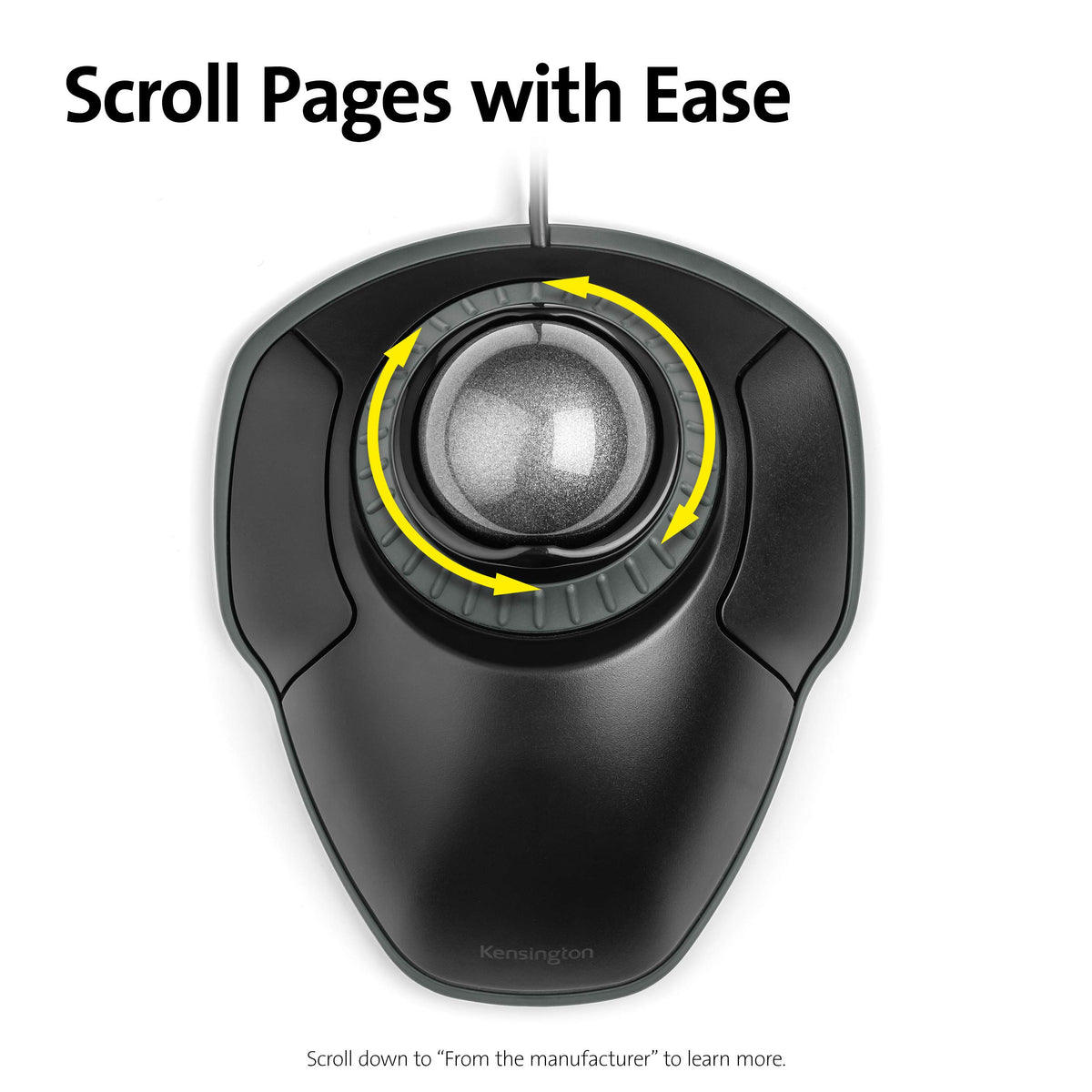 Black-Grey Trackball Mouse with Scroll Ring E614980
