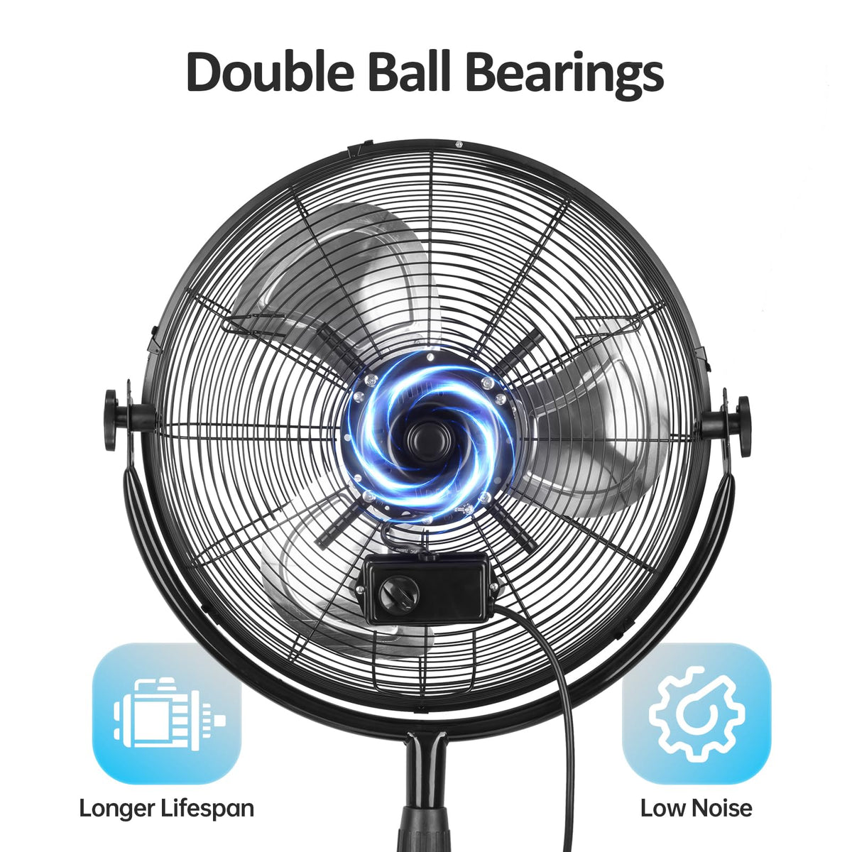 20 Inch Heavy Duty High Velocity Metal Stand Pedestal Fan P887708