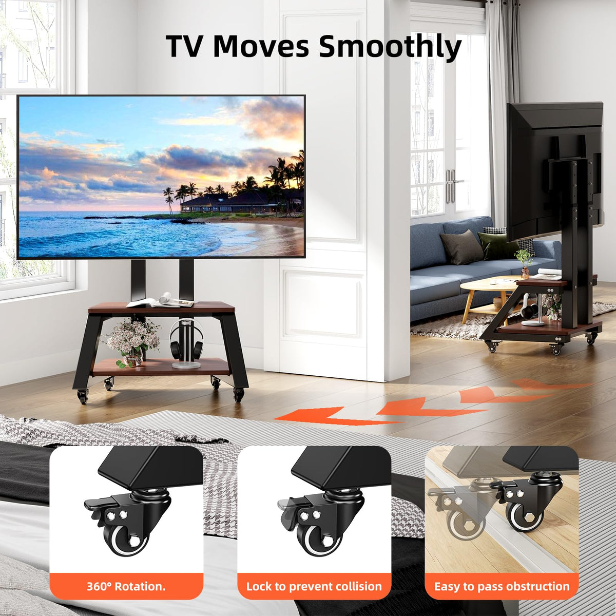 Rolling TV Cart with Wheels for 32-86 Inch TV R963872
