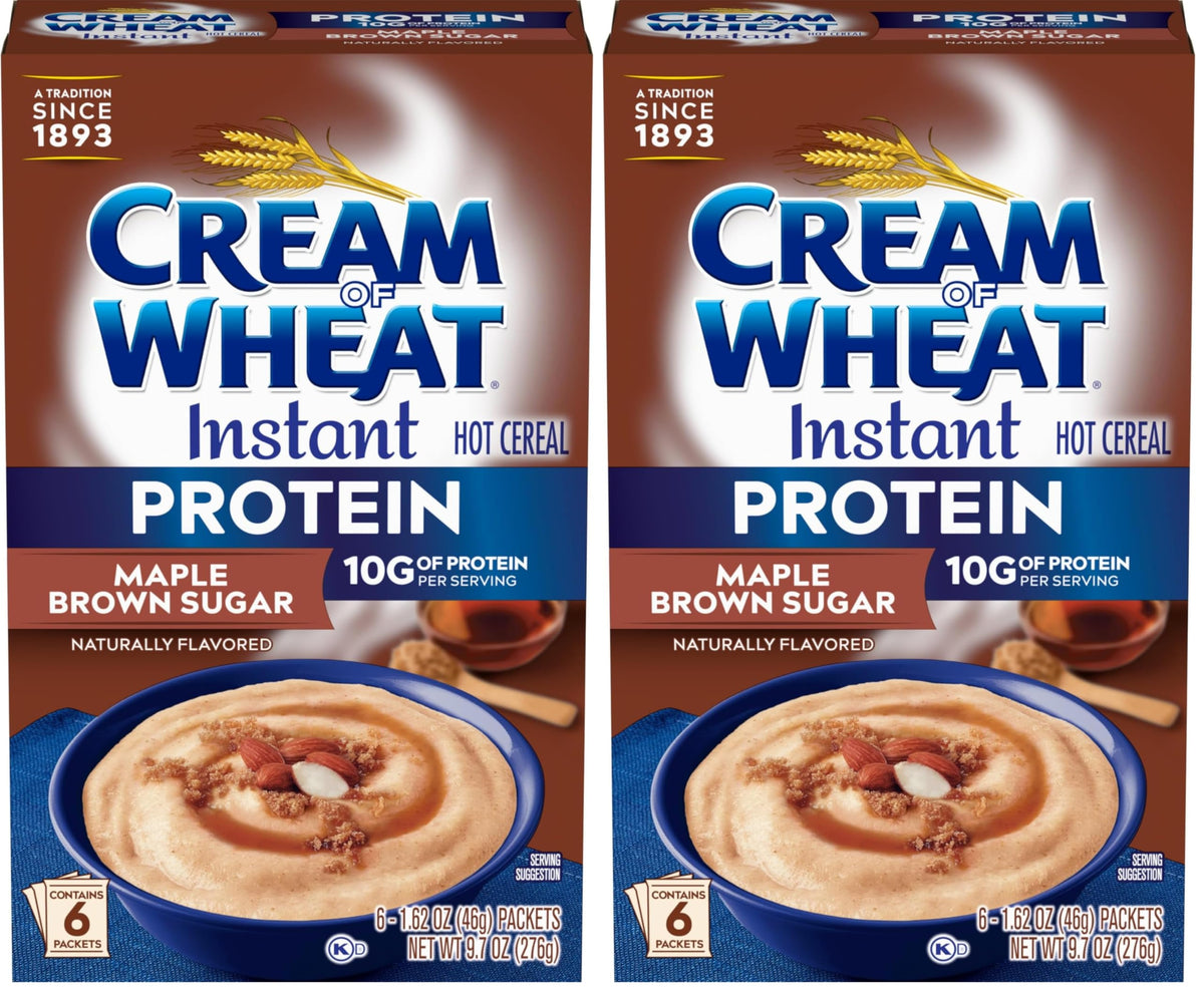 Instant High Protein Hot Cereal, Maple Brown Sugar, 12 Packets A948