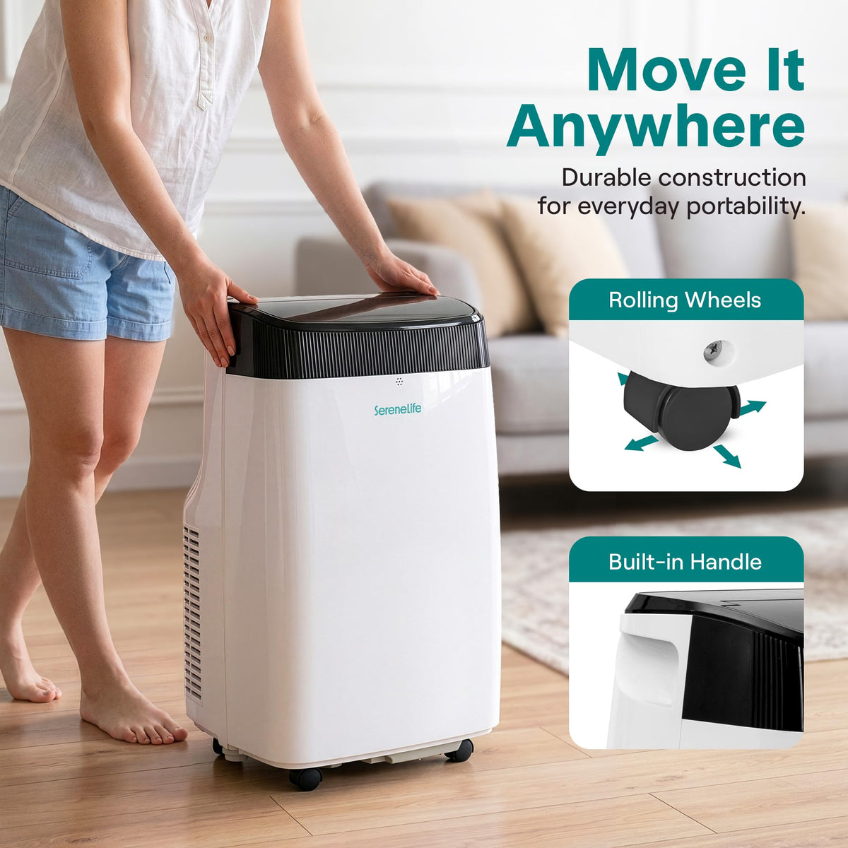 Portable Air Conditioner 8000 BTU 3-in-1 with Window Kit and Remote X7155