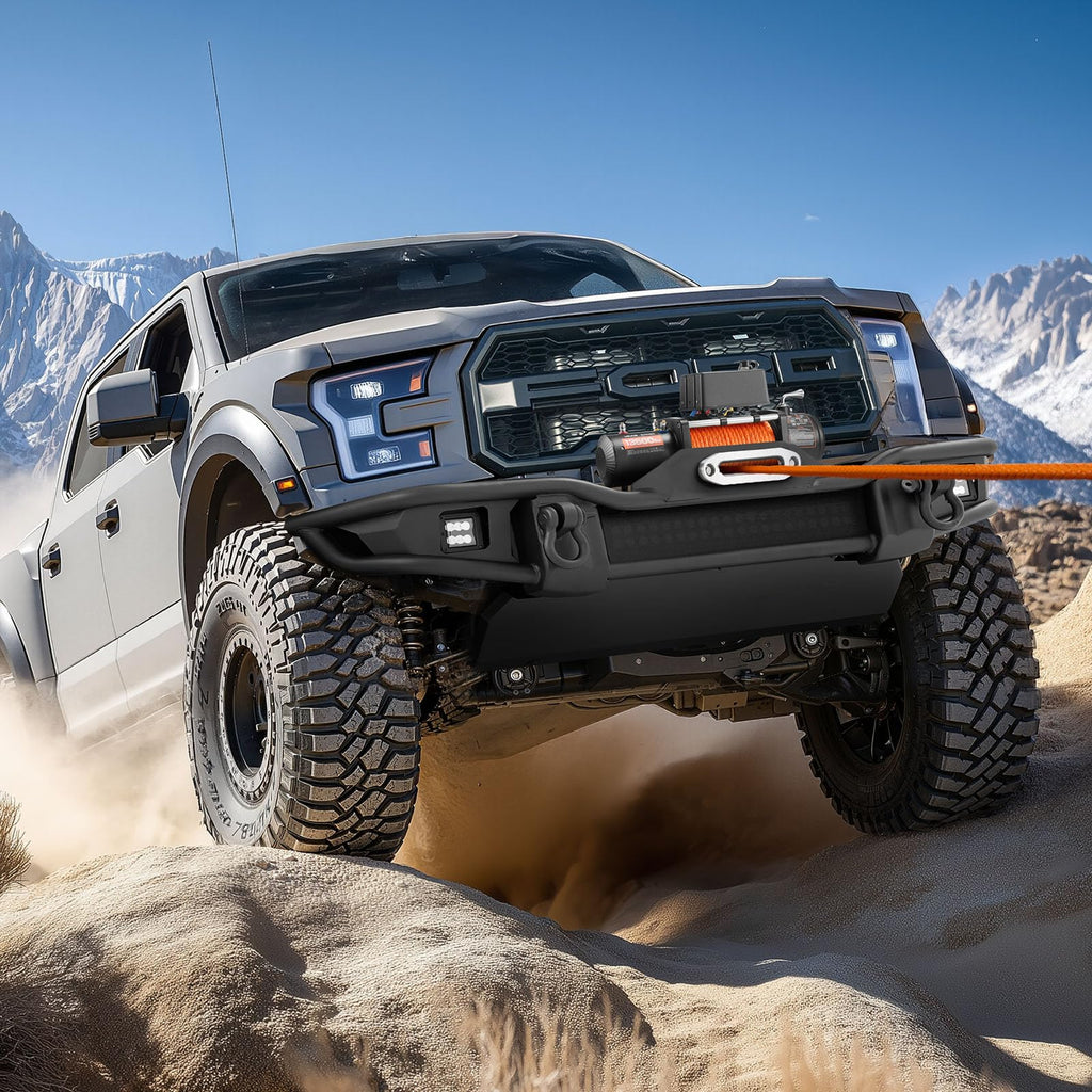 13,500 lb 12V DC Electric Truck Winch with Synthetic Rope N48770