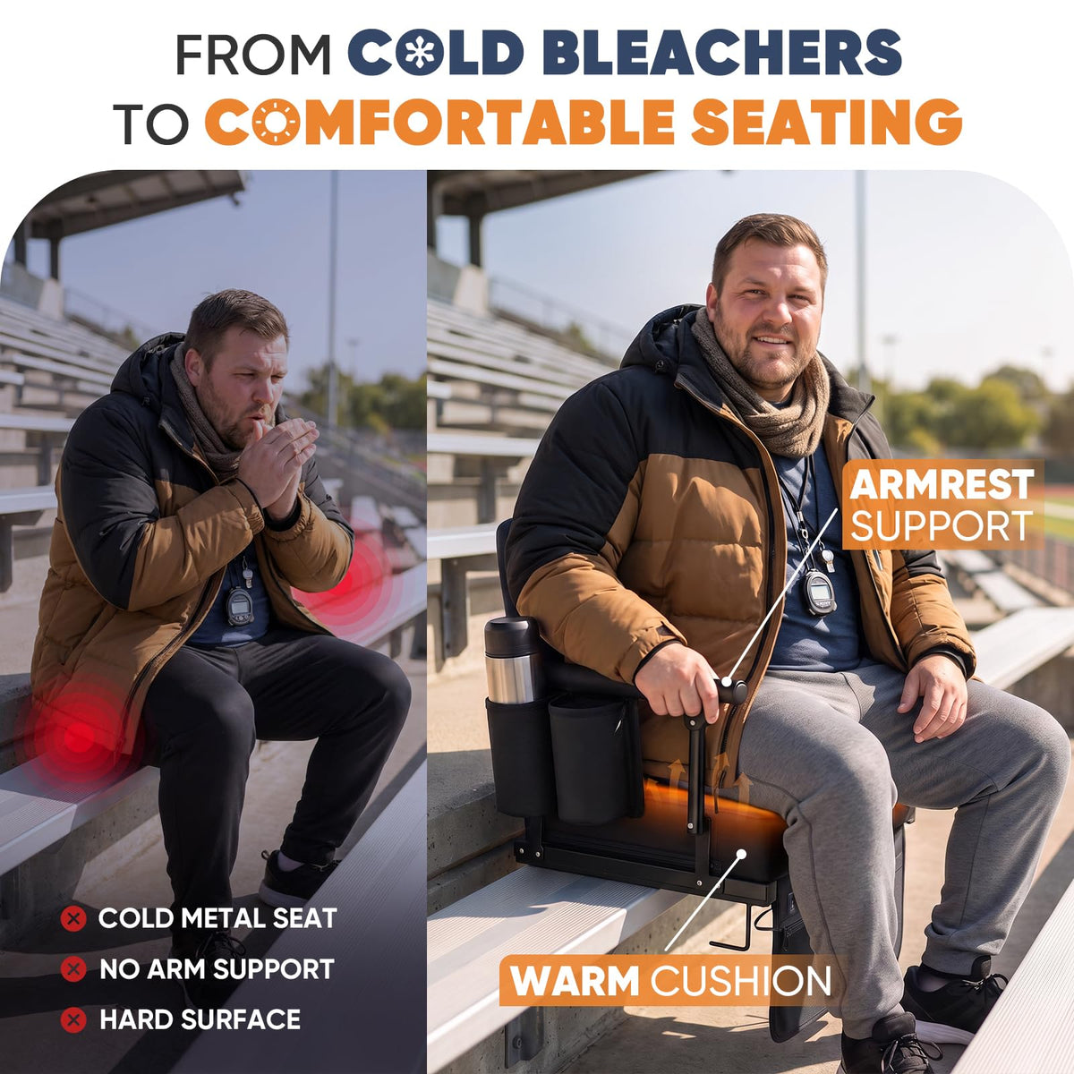 Stadium Seats with Back Support & Armrests M438925