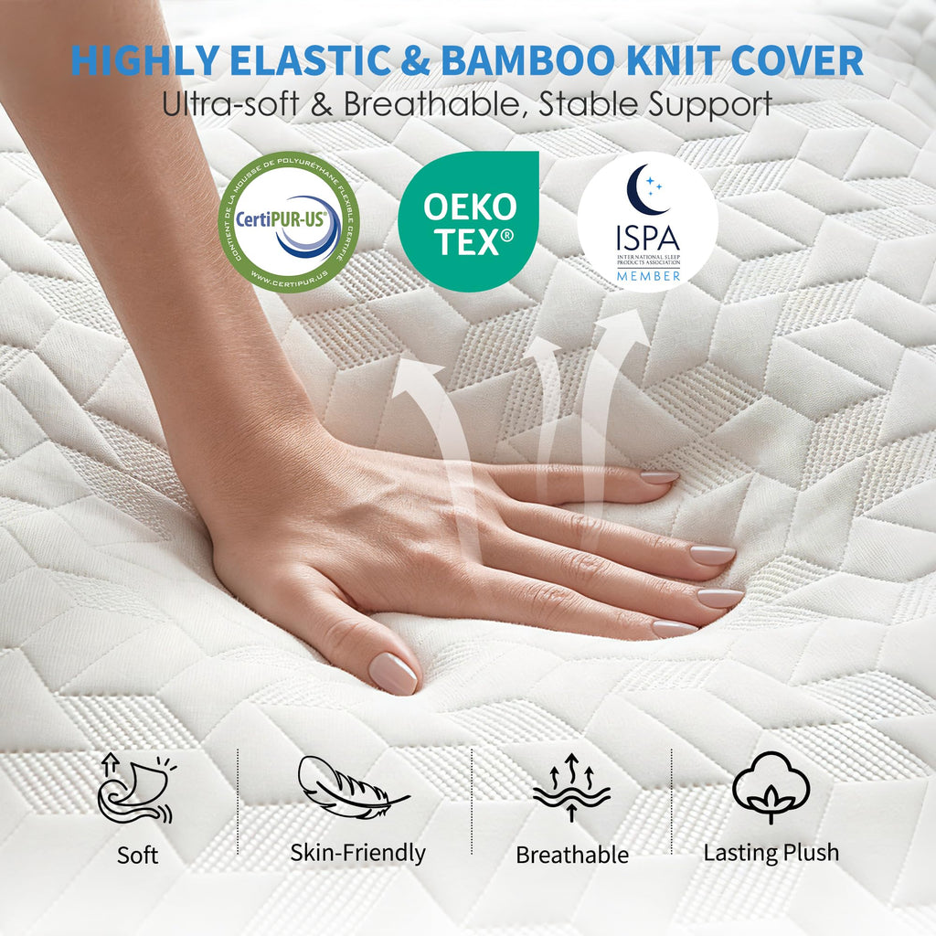 Queen 6 Inch Foldable Gel Memory Foam Mattress N72361