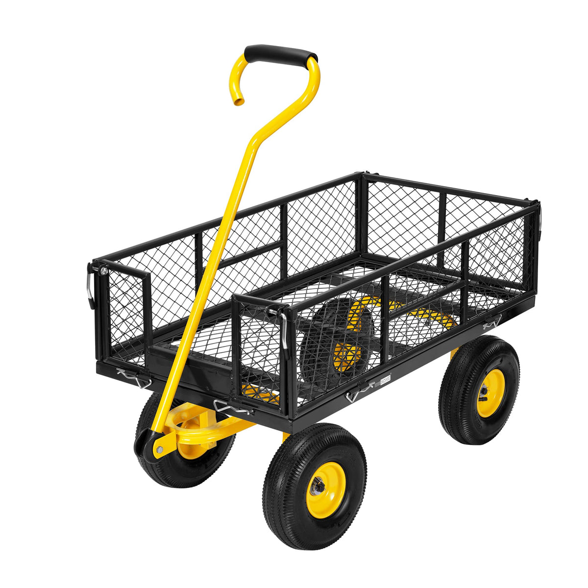 Heavy Duty 4.5 Cu Ft Mesh Steel Garden Cart I18718