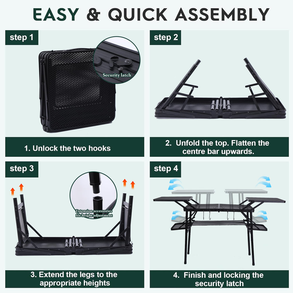 Compact Camping Metal Table B903187