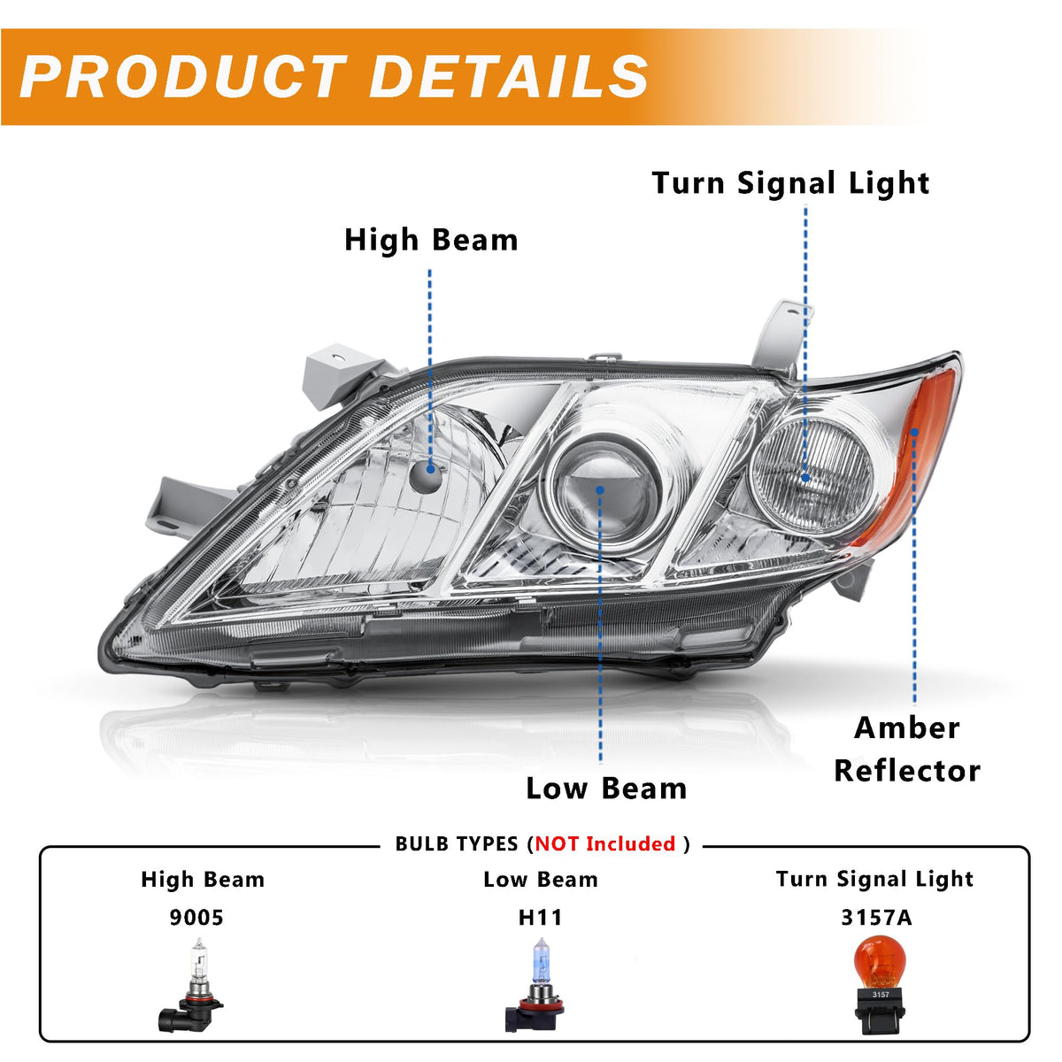 Headlight Assembly for Toyota Camry U914106