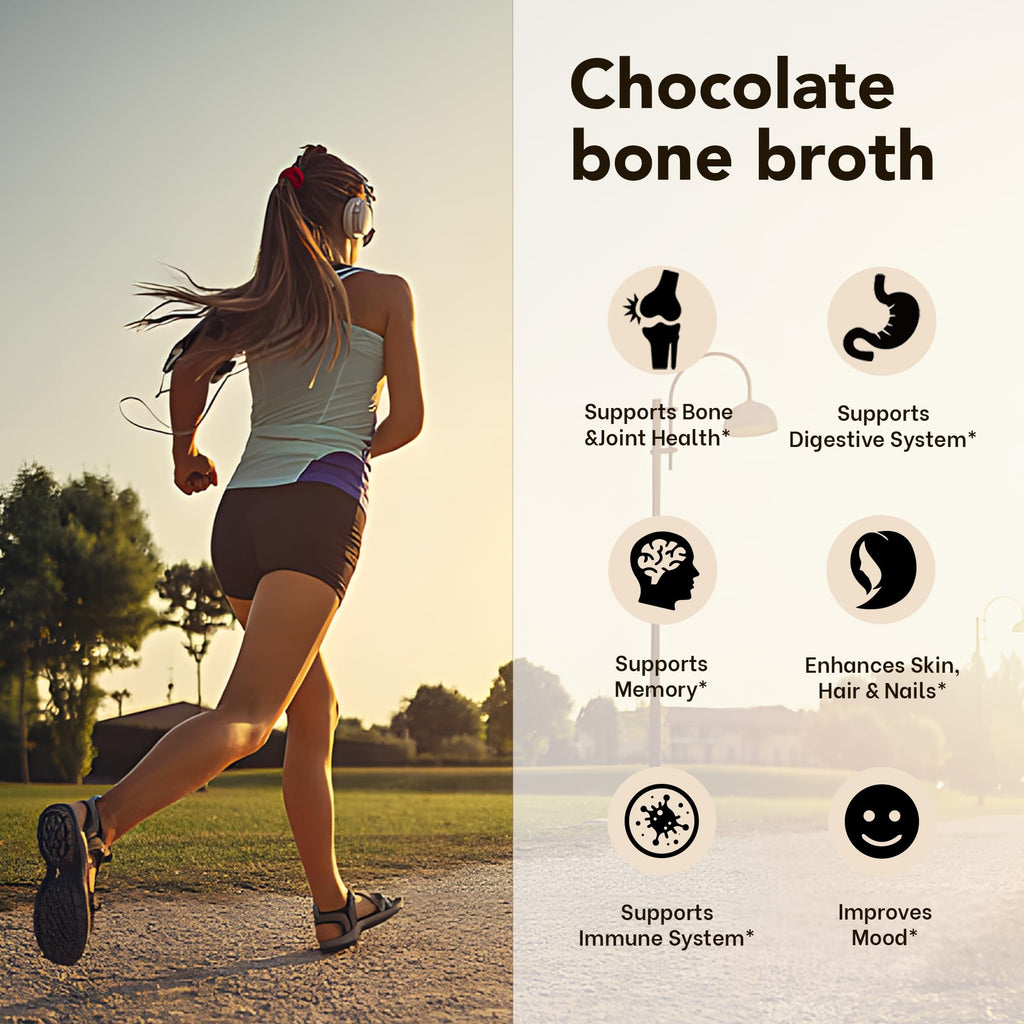 Bone Broth Protein Powder Hot Chocolate Cocoa J4578