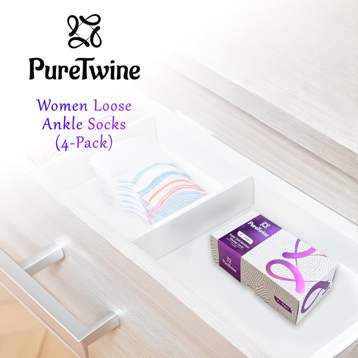 Bamboo Viscose Non Binding Ankle Socks W74651