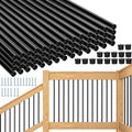 101 Pack 36" Round Black Aluminum Deck Balusters S27900
