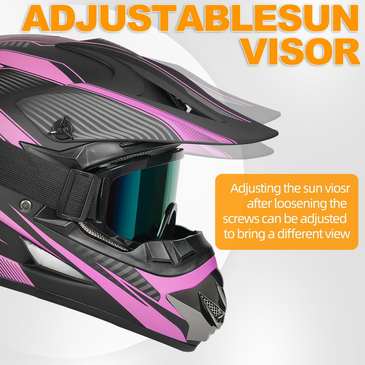 Youth Dirt Bike Helmet 4Pcs Set DOT Approved G870009