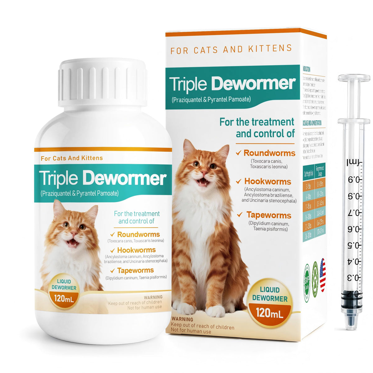 Liquid Cat Dewormer 120 mL B928