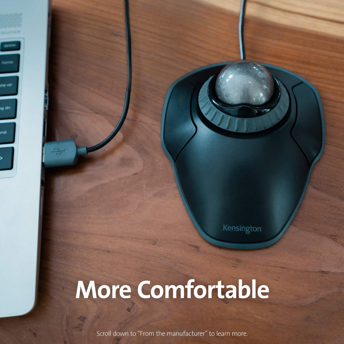 Black-Grey Trackball Mouse with Scroll Ring E614980
