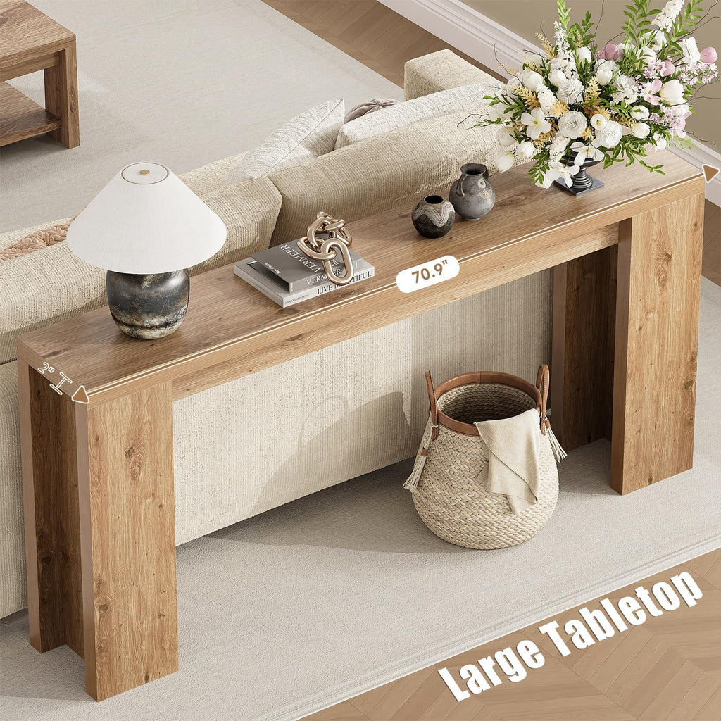 70.9" Extra Long Brown Console Table J7342