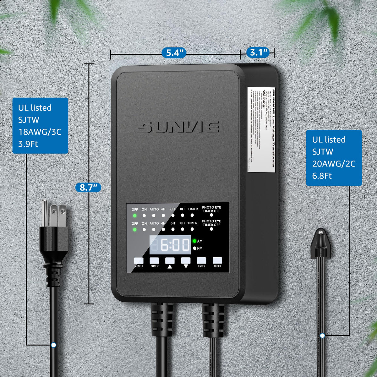 250FT 16/2 Low Voltage Wire and 200W Landscape Transformer D1934