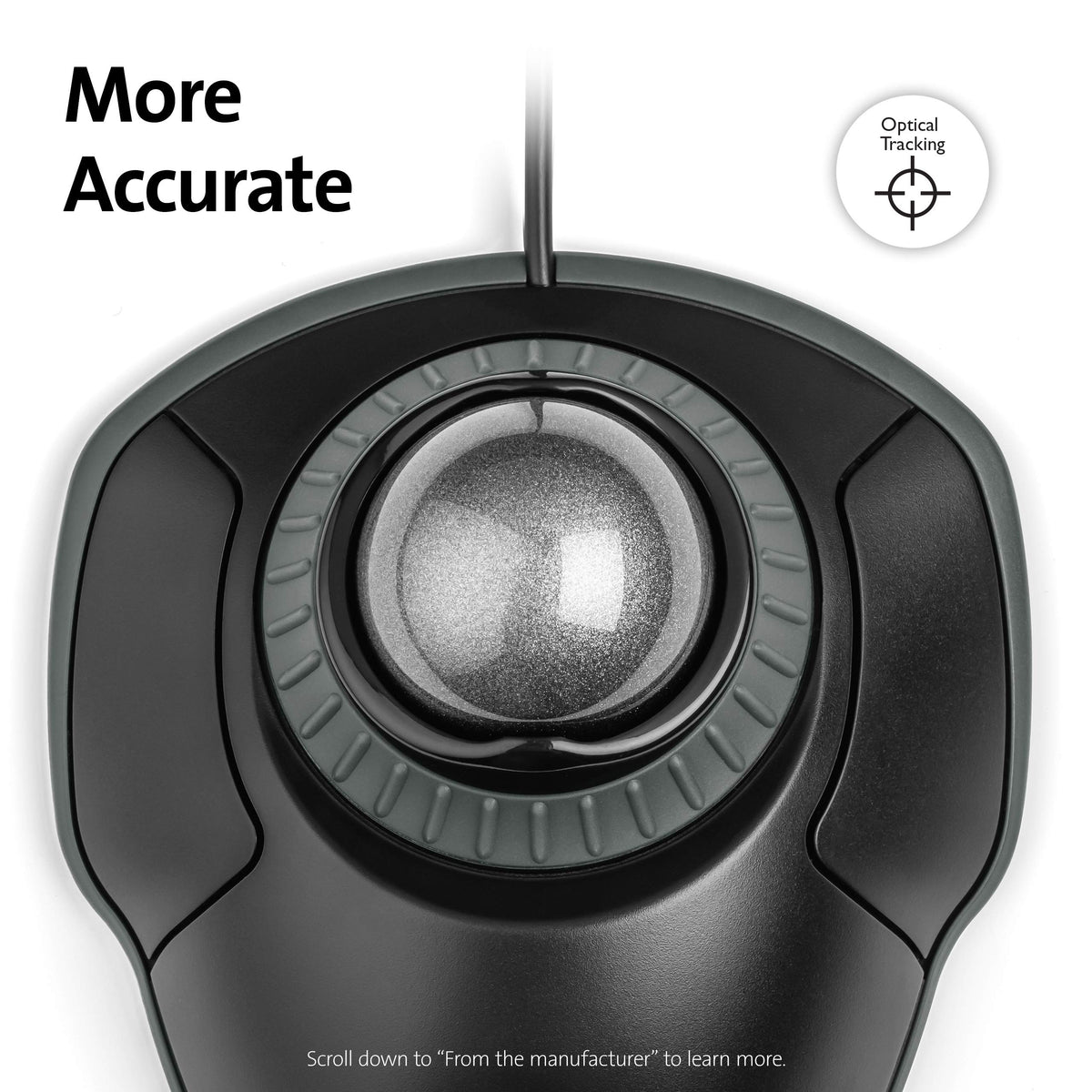 Black-Grey Trackball Mouse with Scroll Ring E614980